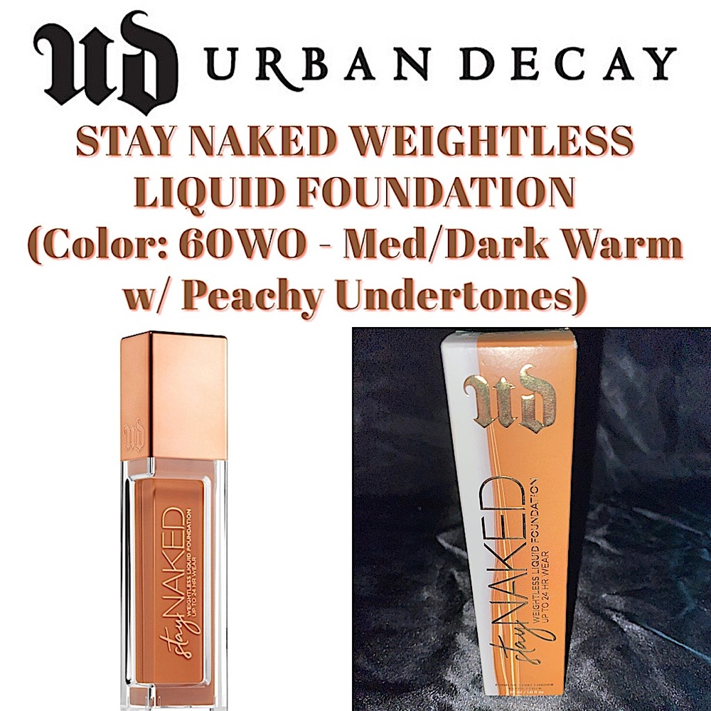 ✨Urban Decay - Stay Naked - 24hr Weightless Liquid Foundation (60WO - Med/Dark)✨